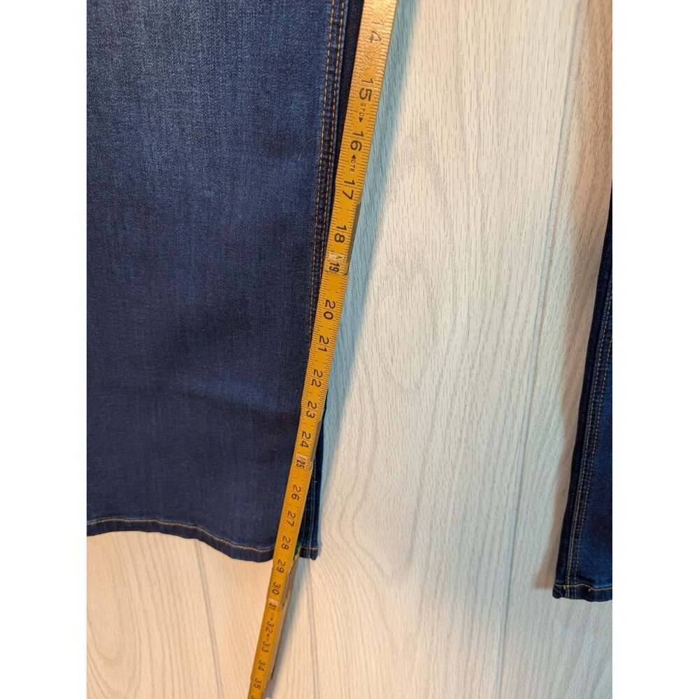 Kancan Jeans Womens 30 Blue Flared Mid Rise Dark Wash Denim 5 Pocket Jeans New - Picture 12 of 12